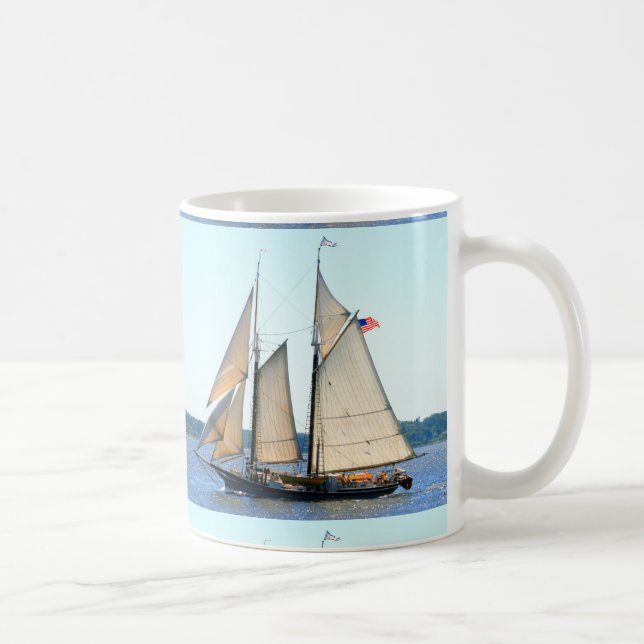 Holzschooner segeln Tasse (Rechts)
