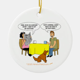 Holzschuh-Geschenk Holzschuh-Shop Cartoon Spaß Keramik Ornament