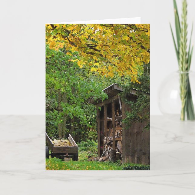 Holzschuppen Karte (Vorderseite)