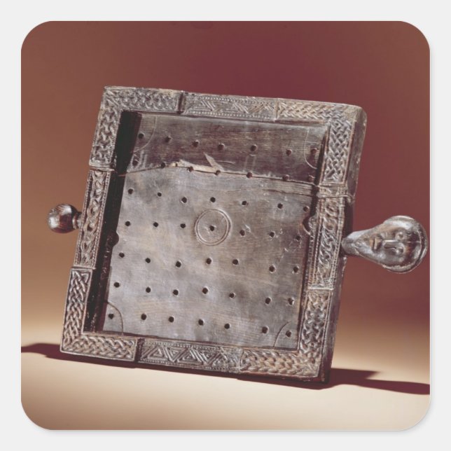 Holzspielbrett, Kinderschuhe, Landkreis Quadratischer Aufkleber (Vorderseite)