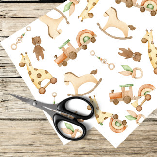 Holzspielzeug-Design - Boho, Aquarell Seidenpapier
