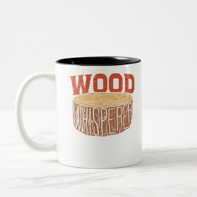 Holzspieß Zweifarbige Tasse (Links)