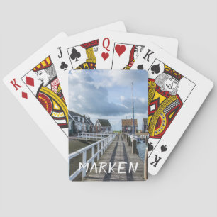 Holzsteg in Marken, Niederlande Spielkarten