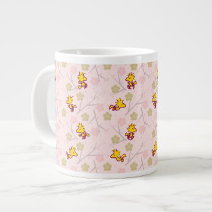 Holzstock-Pink-Kirschblossom-Muster Jumbo-Tasse