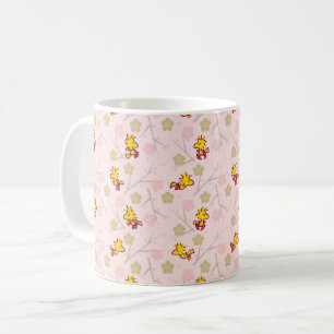 Holzstock-Pink-Kirschblossom-Muster Kaffeetasse