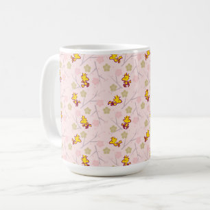 Holzstock-Pink-Kirschblossom-Muster Kaffeetasse