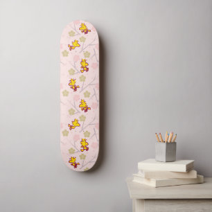 Holzstock-Pink-Kirschblossom-Muster Skateboard