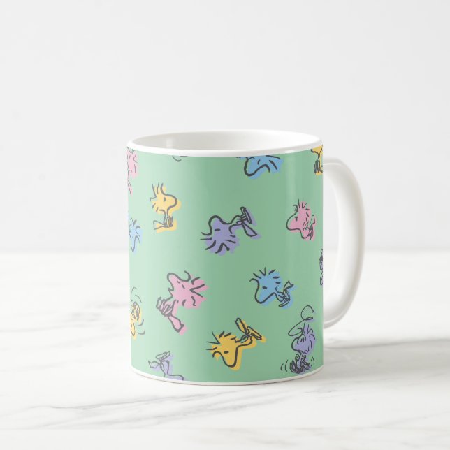 Holzstock Zucker Pop Kunstmuster Kaffeetasse (VorderseiteRechts)