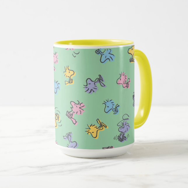 Holzstock Zucker Pop Kunstmuster Tasse (VorderseiteRechts)