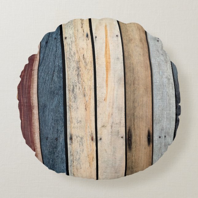 Holzstruktur Erdboden, Textur,Holz,Rücken Rundes Kissen (Vorderseite)