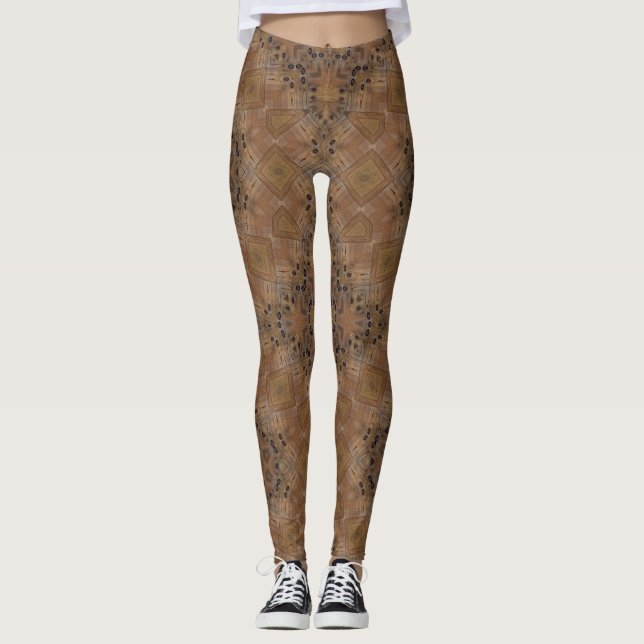 Holzstruktur, Naturholz Leggings (Vorderseite)