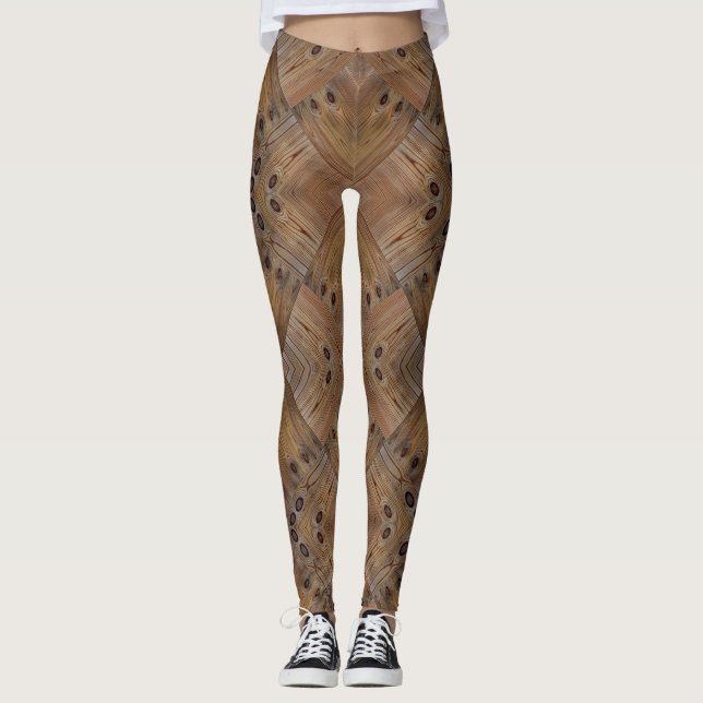 Holzstruktur, Naturholz Leggings (Vorderseite)