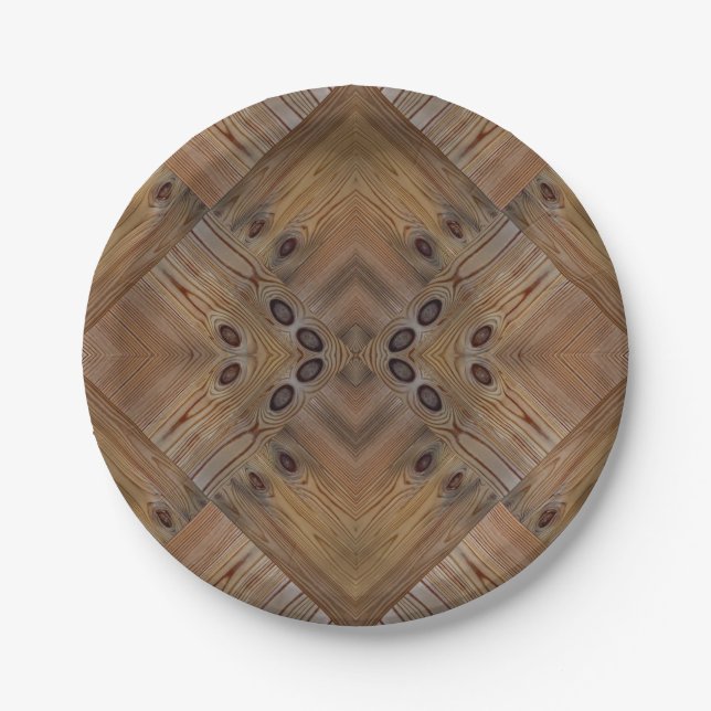 Holzstruktur, Naturholz Pappteller (Vorderseite)