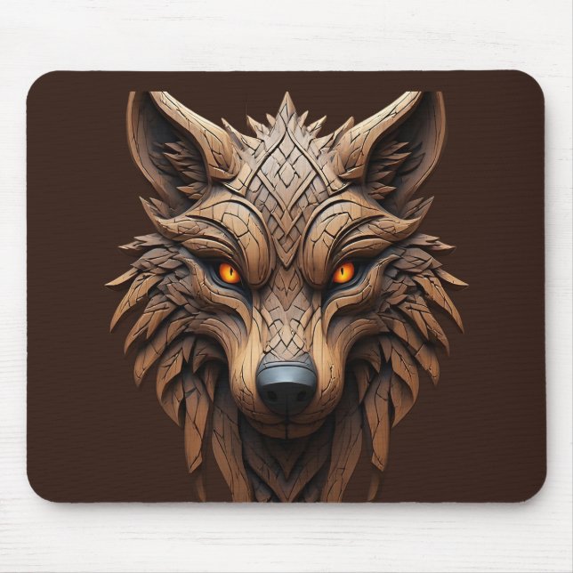 Holztäfelung mit geometrischen Mustern Mousepad (Vorne)