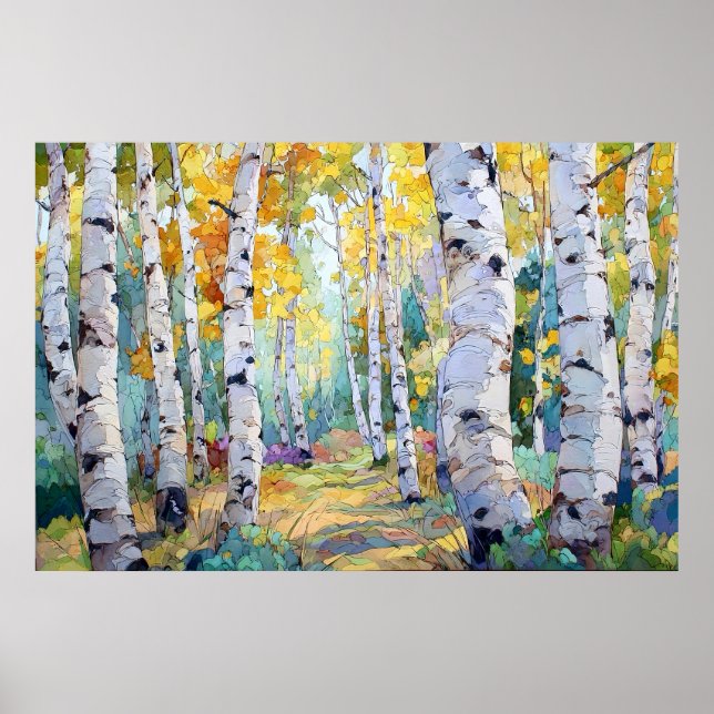 Holztäfelung, Wald-Mauer, Kunstdrucken Poster (Vorne)