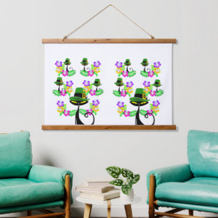 Holztäfelung Wandteppiche Schwarze Katze