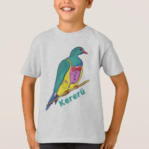 Holztaube Kereru Tragen eines Anzugs T-Shirt