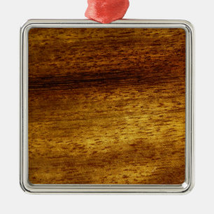 Holzteak Silbernes Ornament