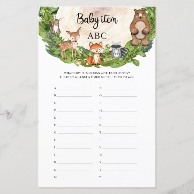 Holztiere Holzschnitzel Baby Item ABC (Vorderseite)