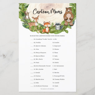 Holztiere Holzschnitzel Cartoon Mamas