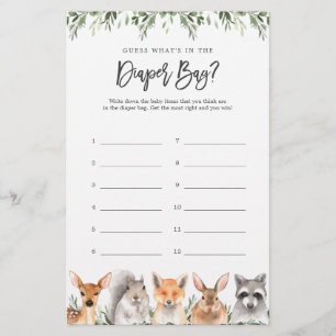 Holztiere raten, was in der Windeltasche ist