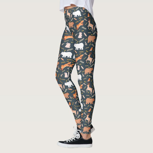 Holztiere und Holzleder Leggings (Links)