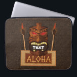 Holztiki Maske Vintag Retro ALOHA Hawaii Laptopschutzhülle<br><div class="desc">Holz Tiki Maske Vintag Retro ALOHA Hawaiian Fall.</div>