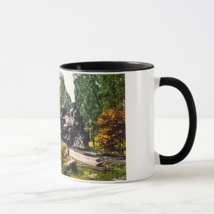 Holztransportzug in Iron Mountain, Michigan Tasse