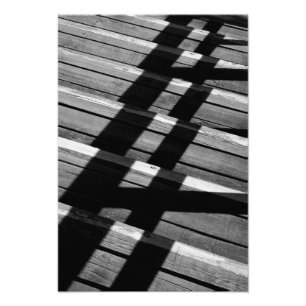 Holztreppen und -schatten fotodruck
