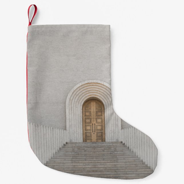 HOLZTÜR KLEINER WEIHNACHTSSTRUMPF (Vorderseite)