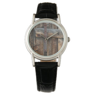 Holztür Nahaufnahme, Kalifornien Armbanduhr