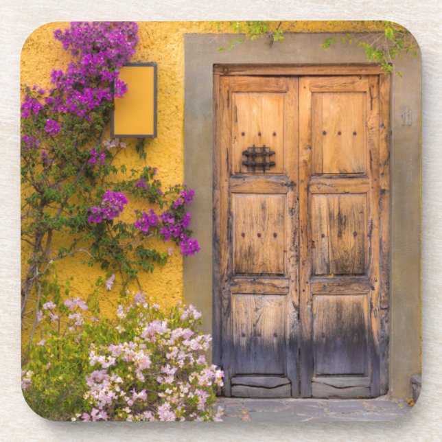 Holztüre Getränkeuntersetzer (Vorderseite)
