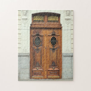 Holztüren in Madrid, Spanien Puzzle