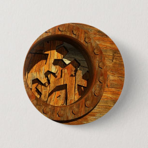Holzuhr Button