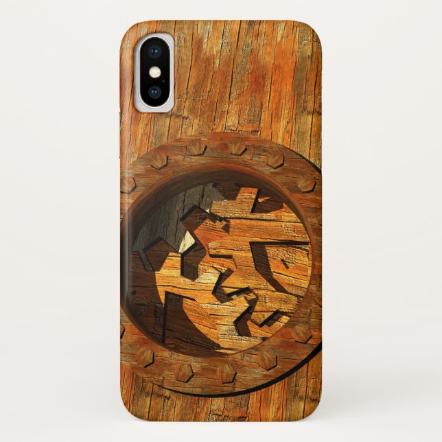 Holzuhr Case-Mate iPhone Hülle (Rückseite)