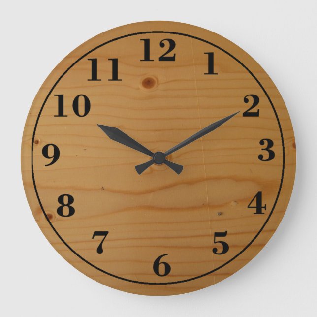 Holzuhr Große Wanduhr (Vorderseite)