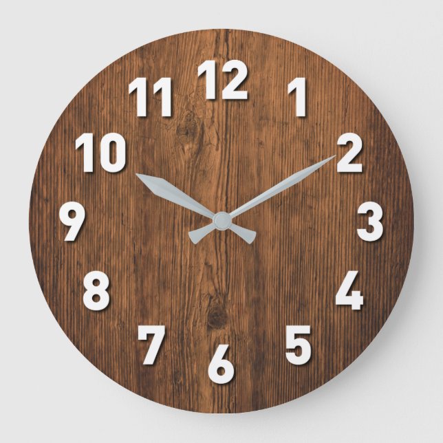 Holzuhr Große Wanduhr (Vorderseite)