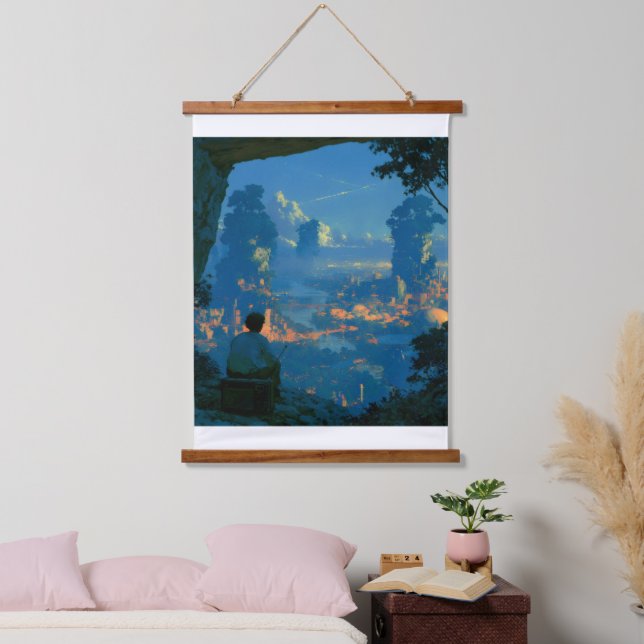 Holzvertäfelter Wandteppich Mit Holzrahmen (Schlafzimmer)