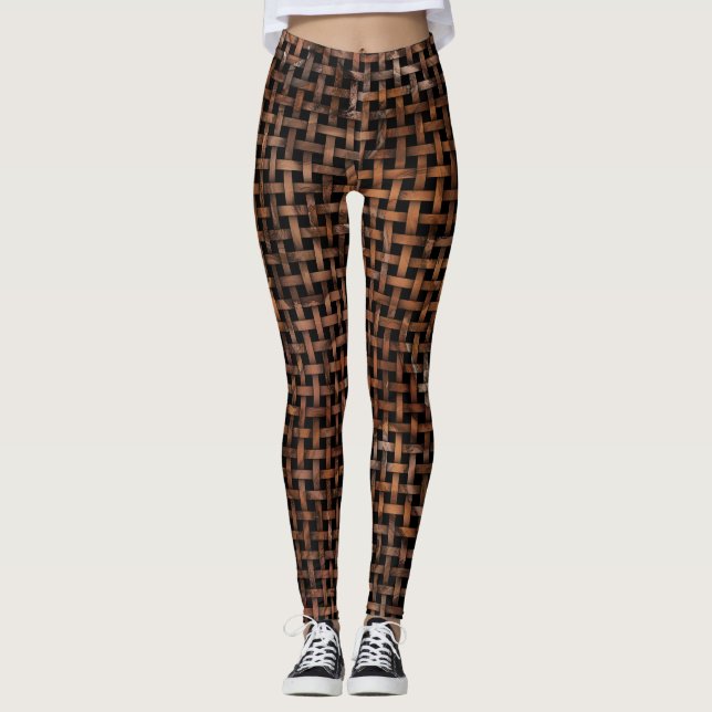 Holzwebermuster Leggings (Vorderseite)