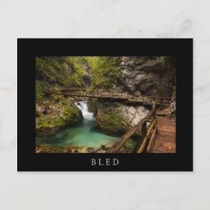 Holzweg durch den Schlucht der Vintgar-Schlucht Postkarte