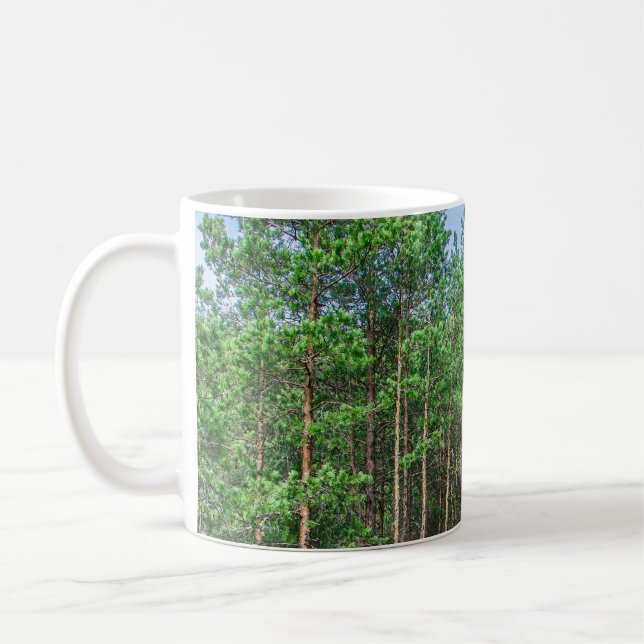 Holzweg im Kiefernwald Kaffeetasse (Links)