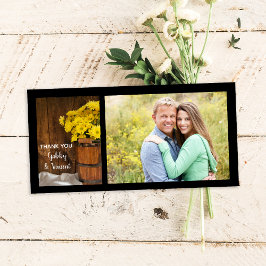 Holzwischenkäfer - Country Wedding Vielen Dank Dankeskarte