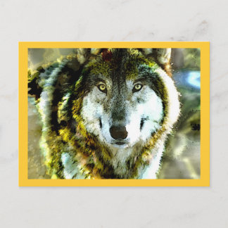 Holzwolf-Produkte von JungleWalk.com Postkarte
