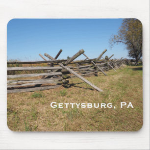 Holzzaun in Gettysburg PA Mousepad