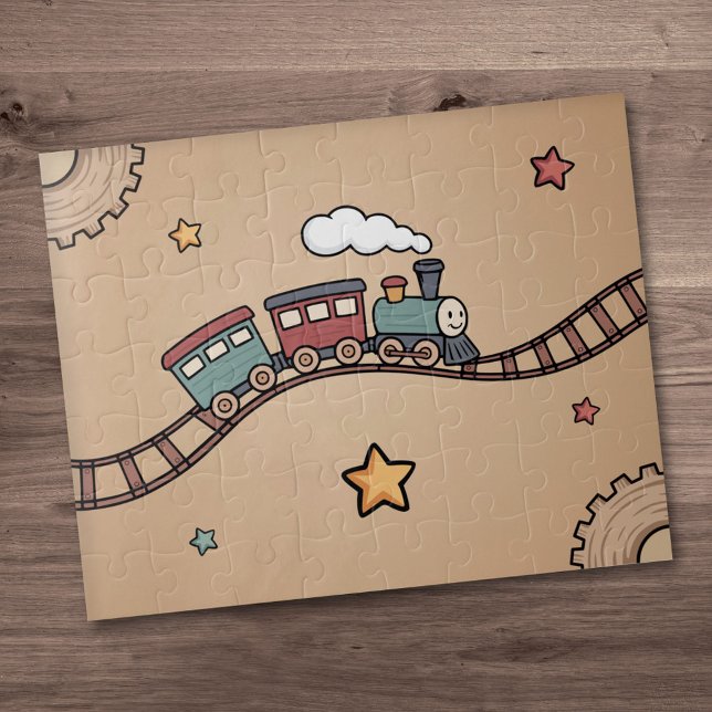 Holzzug Puzzle (Wooden Train Puzzle)