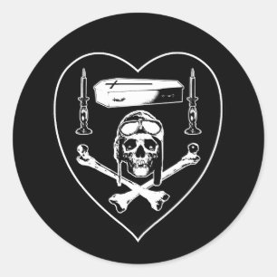 Homage à Nungesser Runder Aufkleber