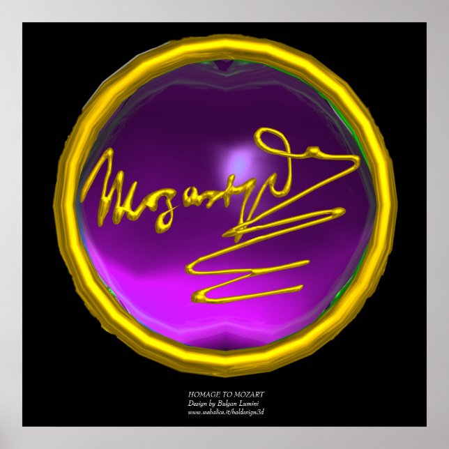 HOMAGE BIS MOZART, Lila Amethyst kolossale Größe Poster (Vorne)