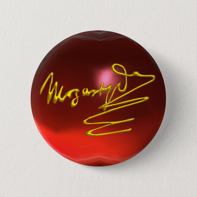 HOMAGE BIS MOZART, rote Ruby Button (Vorderseite)