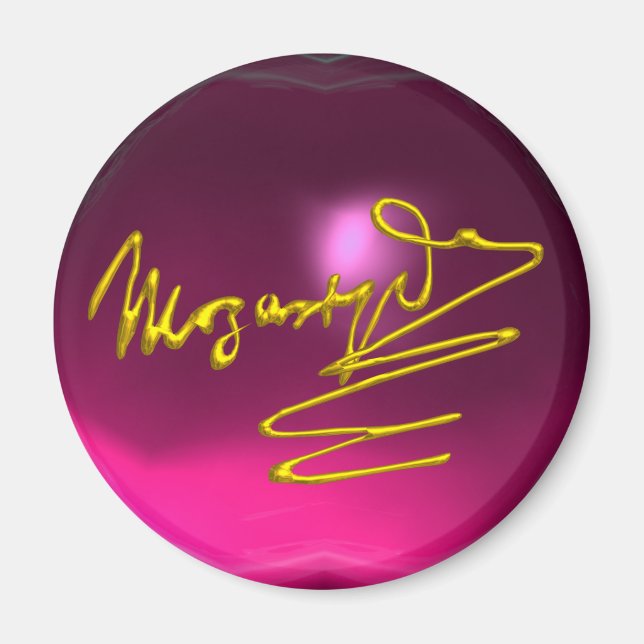 HOMAGE NACH MOZART, rosa Amethyste Magnet (Vorne)