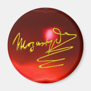 HOMAGE NACH MOZART, rote Ruby Magnet